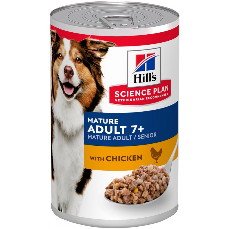 Science Plan Aliment pour chien adulte Mature 7+ au poulet 370gr - Hill's Science Plan Aliment pour chien adulte Mature 7+ au poulet 370gr - Hill's