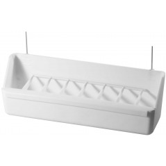 Mangeoire à crochets avec grille 20cm, blanc - 2G-R à 2,15 € - 2G-R - ART-025GW - Mangeoires