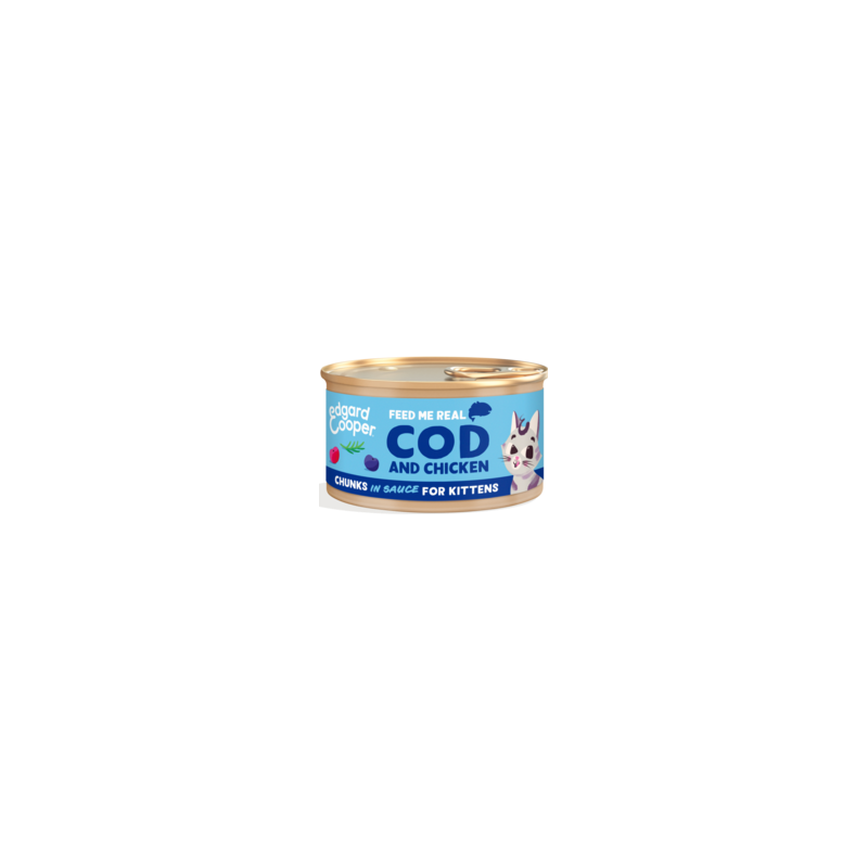 Morceaux en sauce pour Kitten COD et poulet 85gr - Edgard & Cooper 640612 Edgard & Cooper 1,50 € Ornibird