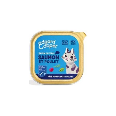 Patée pour chat MSC Saumon et poulet 85gr - Edgard & Cooper à 1,30 € - Edgard & Cooper - 641114 - Edgard & Cooper