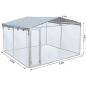 Toit pour enclos métal 230x230x122cm