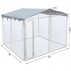 Toit pour enclos en métal 400x400x182cm - 136,95 € - Kinlys - 5400351242725 - Ornibird SRL