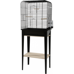 Cage Chic LOFT Taille L Noir H : 134 cm / L : 53,5 cm / P : 33,5 cm - Zolux à 121,00 € - Zolux - 104182NOI - Cages