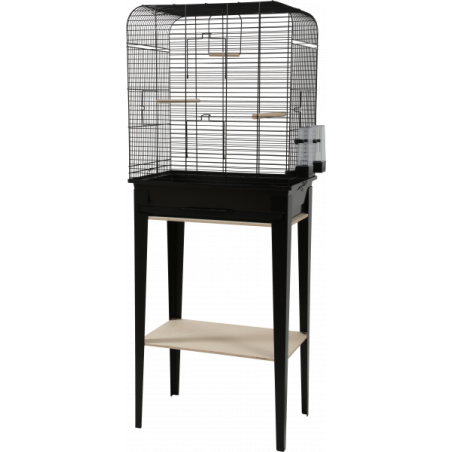 Cage Chic LOFT Taille L Noir H : 134 cm / L : 53,5 cm / P : 33,5 cm - Zolux à 121,00 € - Zolux - 104182NOI - Cages