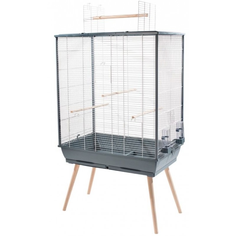 Cage oiseau pour NEO JILI grise - L.78 x l.47.5 x H.112 cm - Jardiland