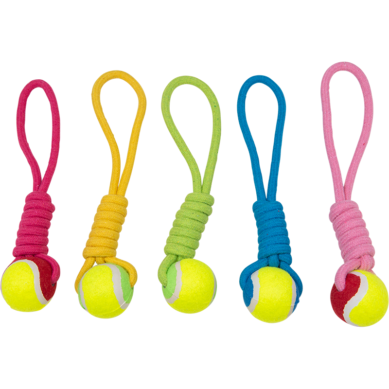 Kalanga Corde de tirage avec balle de tennis 35cm Kalanga Corde de tirage avec balle de tennis 35cm