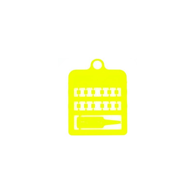 Bagues fendues E-Z par 12 pièces - Taille: 4 mm - Couleur: Jaune Fluo Bagues fendues E-Z par 12 pièces - Taille: 4 mm - Couleur: Jaune Fluo