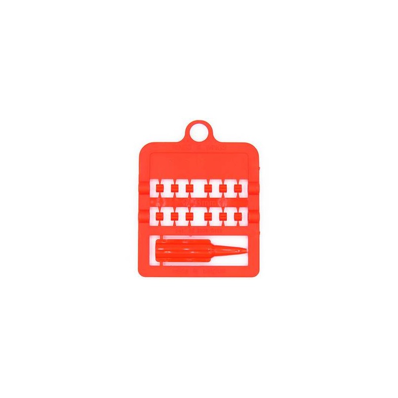Bagues fendues E-Z par 12 pièces - Taille: 4 mm - Couleur: Rouge Bagues fendues E-Z par 12 pièces - Taille: 4 mm - Couleur: Rouge