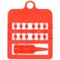 Bagues fendues E-Z par 12 pièces - Taille: 4 mm - Couleur: Rouge Bagues fendues E-Z par 12 pièces - Taille: 4 mm - Couleur: Rouge