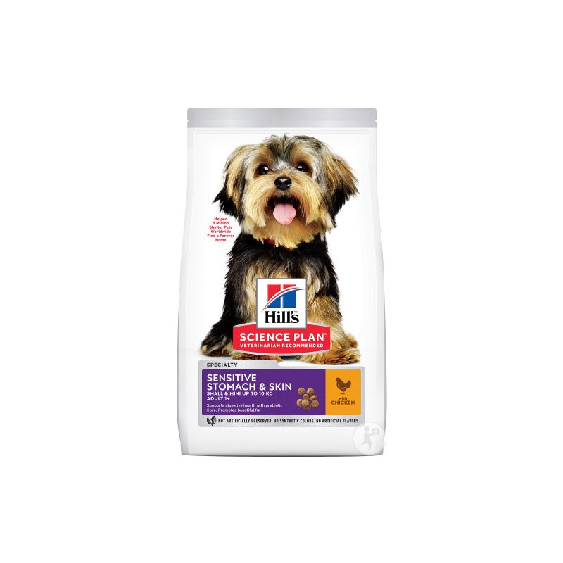 Science Plan aliment pour Chien Sensitive Stomach & skin Small & Mini Poulet 6kg - Hill's