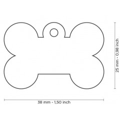 Médaille Basic Os Grand Aluminium gris - 11,90 € - My Family - 8055960258260 - Ornibird SRL