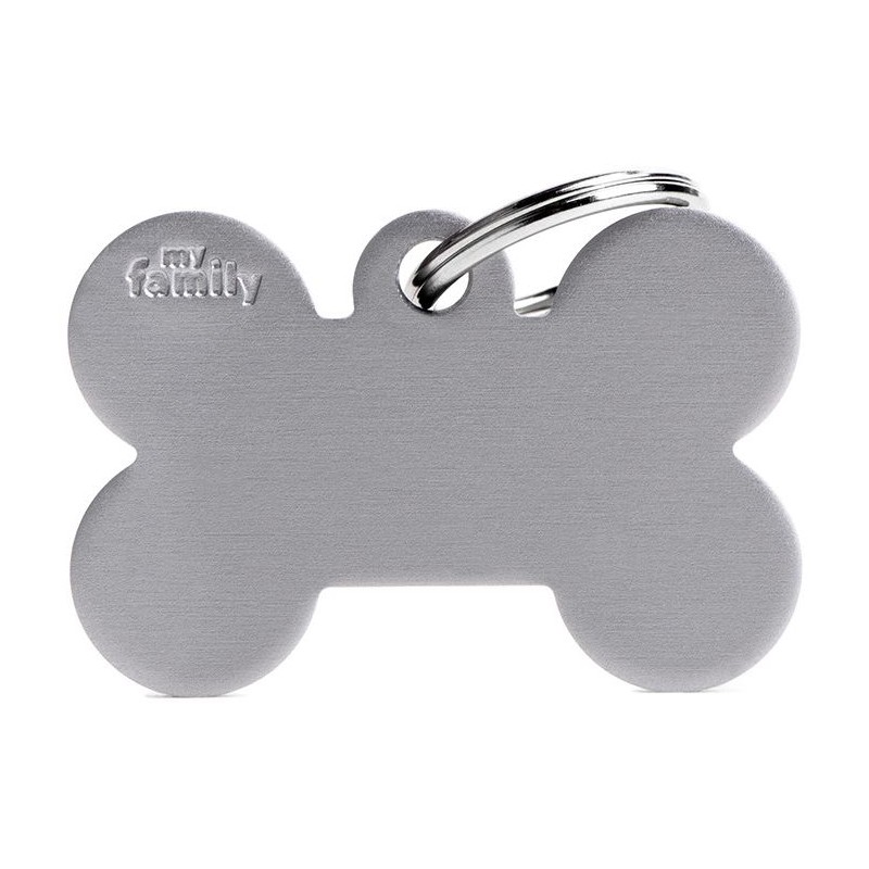 Médaille Basic Os Grand Aluminium gris