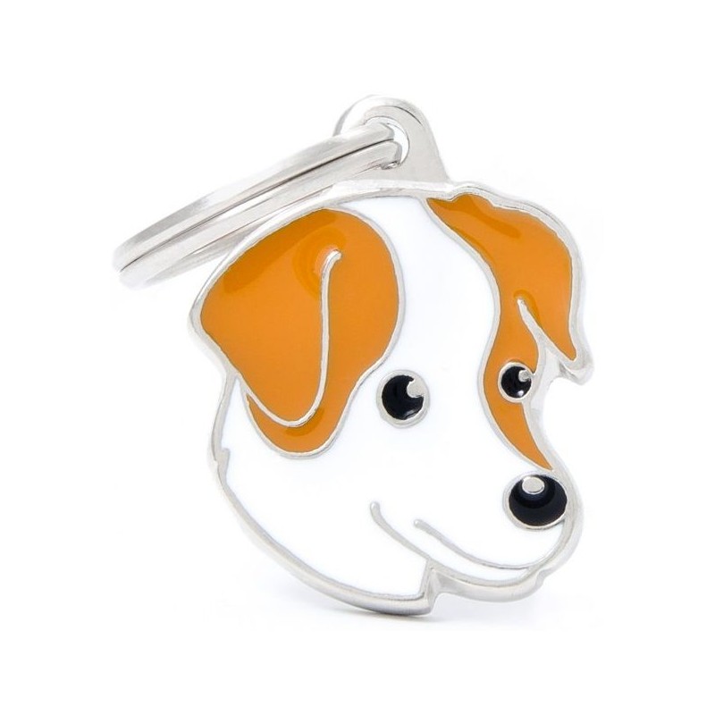Médaille Jack Russell Blanc/Brun Médaille Jack Russell Blanc/Brun