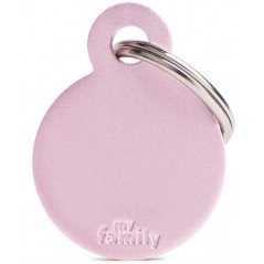 Médaille Basic Cercle Petit Aluminium Rose à 10,90 € - My Family - MFB14 - Médaille pour gravure