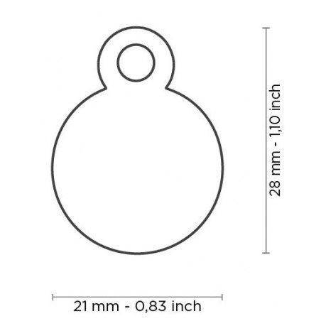 Medal BASIC Circle piccolo alluminio rosa