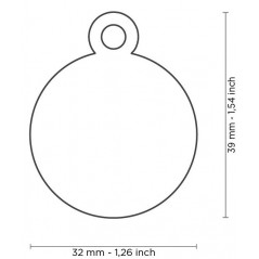 Médaille Basic Cercle Grand Aluminium Bleu MFB18 My Family 9,90 € Ornibird