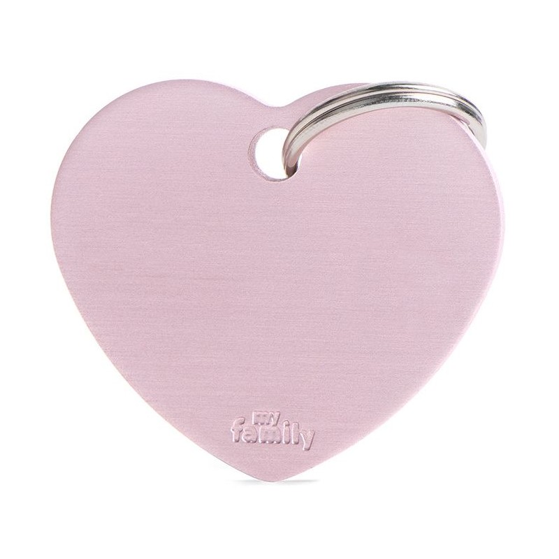 Médaille Basic Coeur Grand Aluminium Rose Médaille Basic Coeur Grand Aluminium Rose