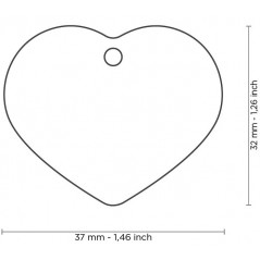 Médaille Basic Coeur Grand Laiton Chromé à 14,90 € - My Family - MFB26 - Médaille pour gravure
