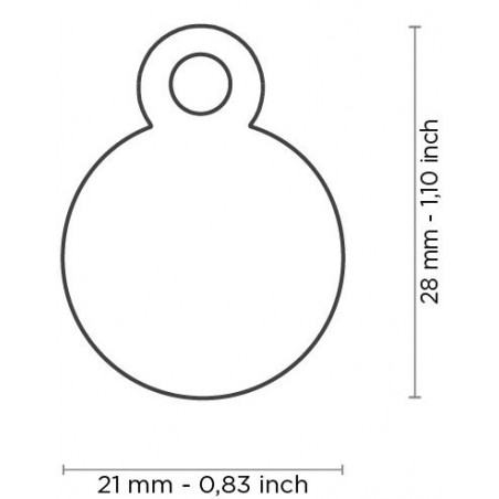 MEDAL BASIC OS Piccolo alluminio nero