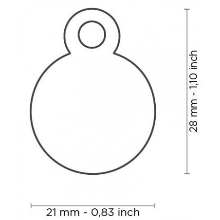 Medal BASIC Circle piccolo in alluminio viola
