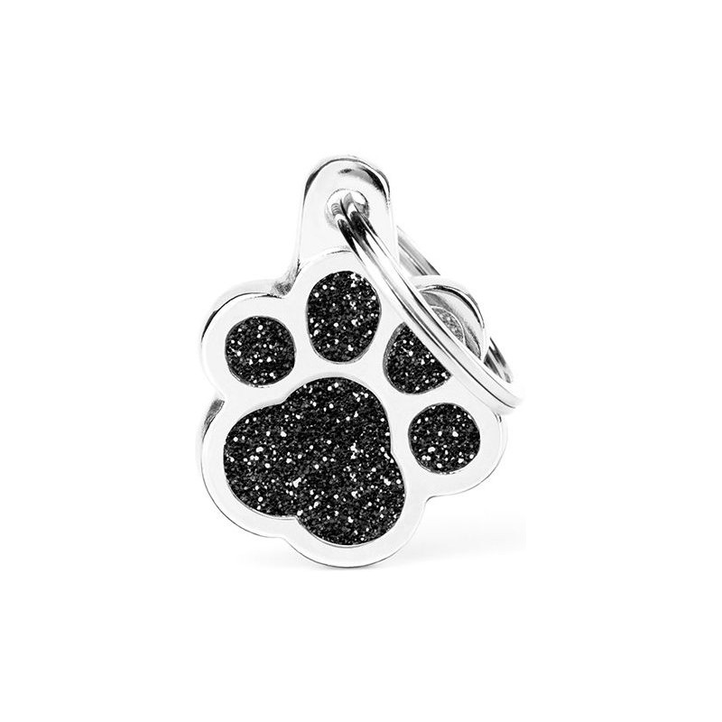 Médaille Shine Patte Petit Glitter Noir Médaille Shine Patte Petit Glitter Noir