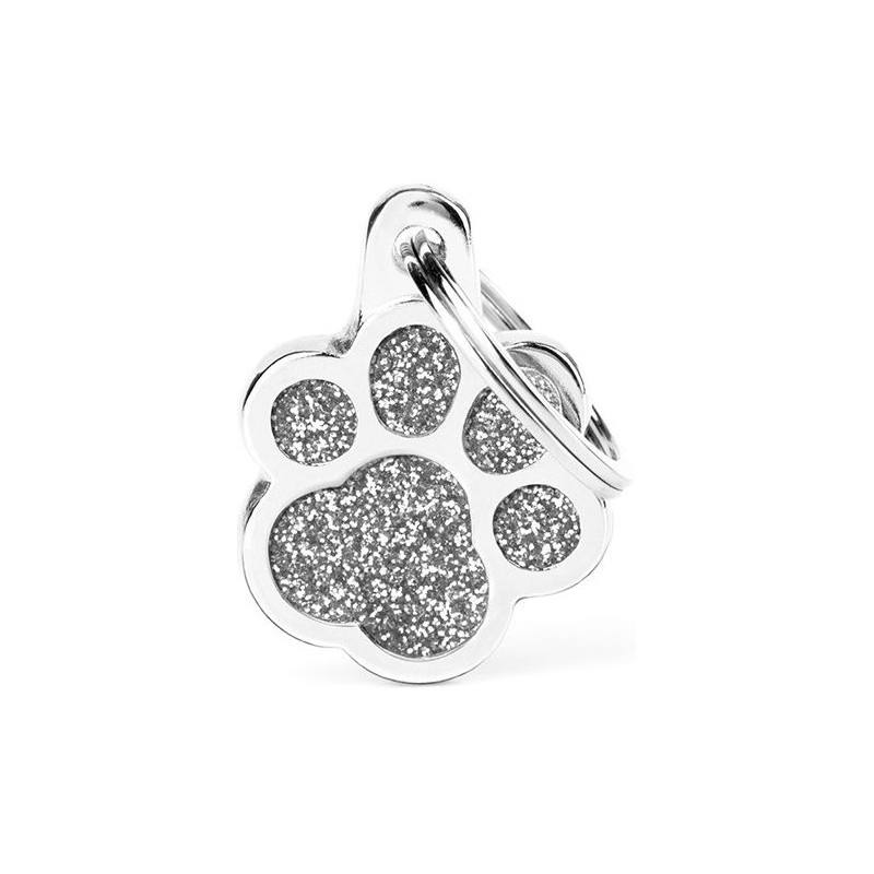 Médaille Shine Patte Petit Glitter Gris Médaille Shine Patte Petit Glitter Gris