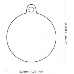 Médaille Shine Os Grand Rond Glitter Rose/Blanc - 17,90 € - My Family - 8058773272331 - Ornibird SRL