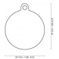 Médaille Shine Os Grand Rond Glitter Rose/Blanc Médaille Shine Os Grand Rond Glitter Rose/Blanc