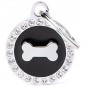 Médaille Glam Os Cercle Noir Strass Médaille Glam Os Cercle Noir Strass
