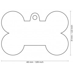 Médaille Basic Os XL Aluminium Bleu - 12,90 € - My Family - 8058773273789 - Ornibird SRL