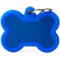Médaille Gomme Os Aluminium Bleu/Bleu