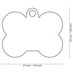 Médaille Gomme Os Aluminium Bleu/Bleu - 16,90 € - My Family - 8058773274250 - Ornibird SRL