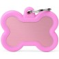 Médaille Gomme Os Aluminium Rose/Rose