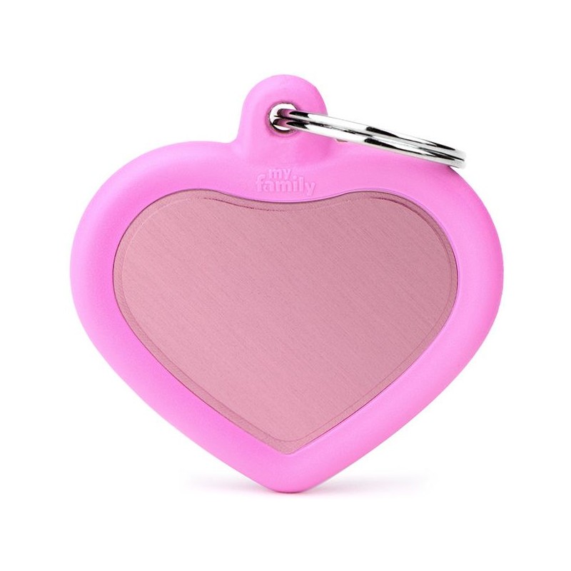 Médaille Gomme Coeur Aluminium Rose/Rose HTA02PINK My Family 16,90 € Ornibird