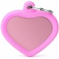 Médaille Gomme Coeur Aluminium Rose/Rose