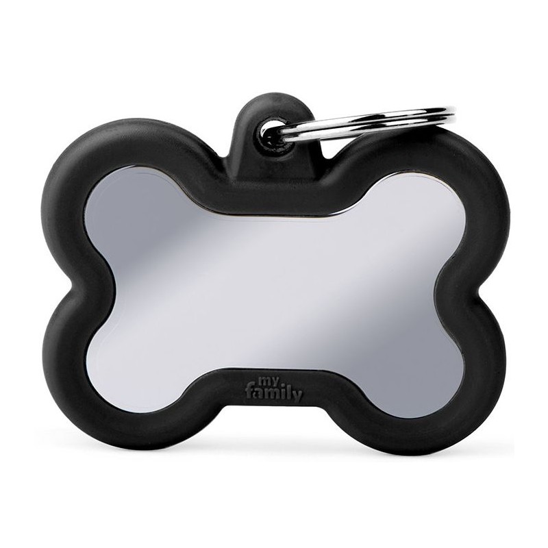 Médaille Gomme Os Laiton Chromé/Noir Médaille Gomme Os Laiton Chromé/Noir