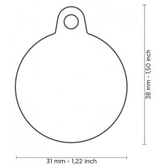 Médaille Gomme Cercle Aluminium Rouge/Rouge - 16,90 € - My Family - 8058773274380 - Ornibird SRL