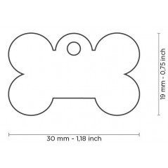 Médaille Basic Os Petit Aluminium Céleste - 10,90 € - My Family - 8055960258208 - Ornibird SRL