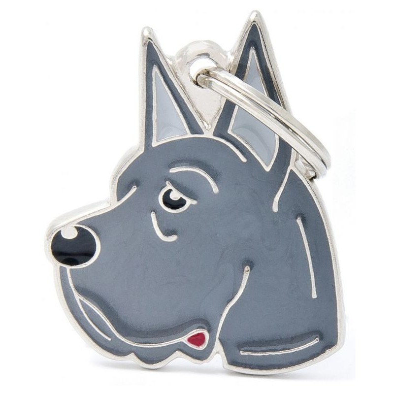 Médaille Chien Dogue Allemand Bleue 1 Médaille Chien Dogue Allemand Bleue 1