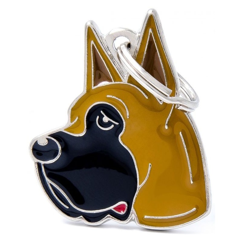 Médaille Chien Dogue Allemand Fauve 1 Médaille Chien Dogue Allemand Fauve 1