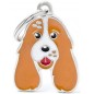 Médaille Chien Cocker Blanc et Orange Médaille Chien Cocker Blanc et Orange