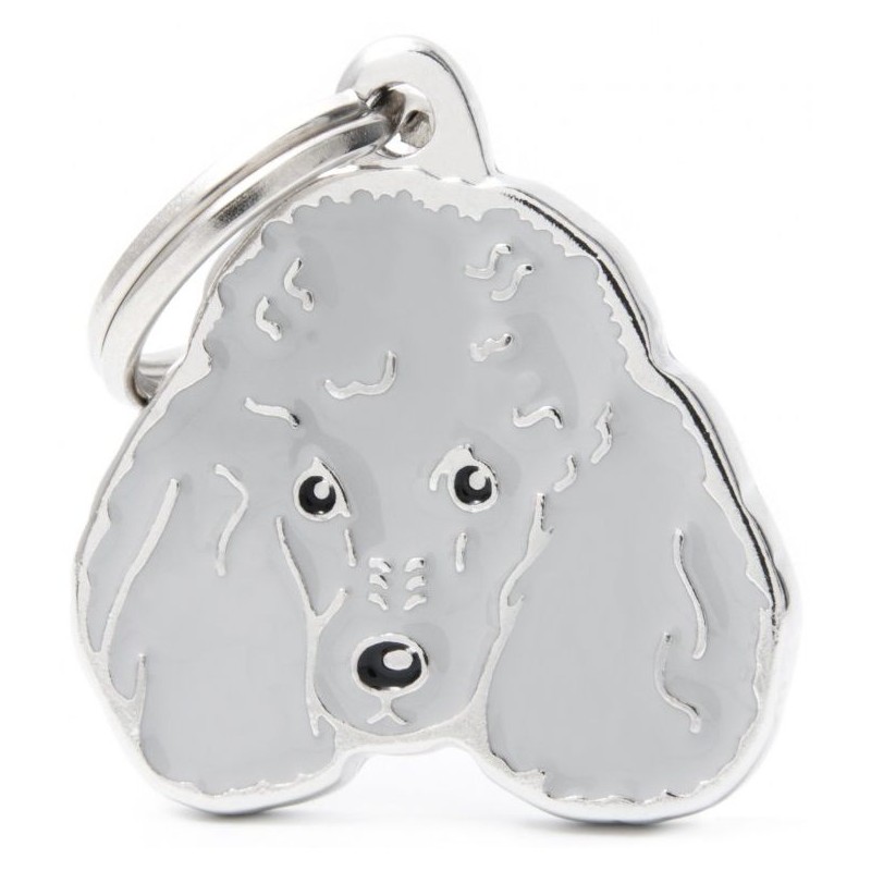 Médaille Chien Caniche Gris Médaille Chien Caniche Gris