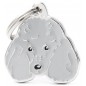 Médaille Chien Caniche Gris Médaille Chien Caniche Gris