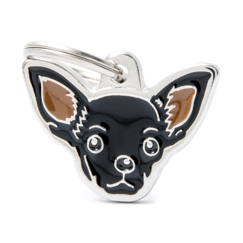 Médaille Chien Chihuahua Noir Médaille Chien Chihuahua Noir