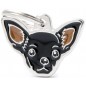 Médaille Chien Chihuahua Noir Médaille Chien Chihuahua Noir