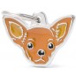Médaille Chien Chihuahua Brun Médaille Chien Chihuahua Brun