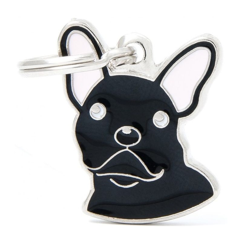 Médaille Chien Bouledogue Français Noir