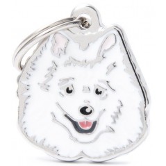 Médaille Chien Volpino Blanc - 18,90 € - My Family - 3000000171639 - Ornibird SRL