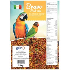 Bravo Fruit Mix grossier pour perruches et perroquets en seau 5kg - Bird-X 102030050 Grizo 31,85 € Ornibird