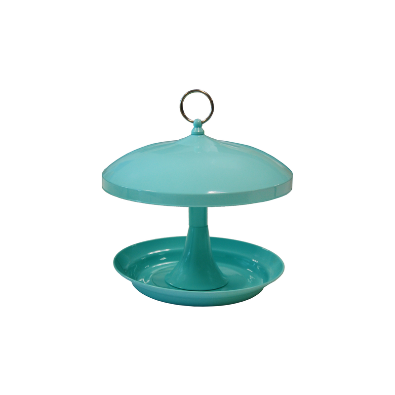 Mangeoire métal Bleu clair 23,5x24,5x23,5cm - Benelux